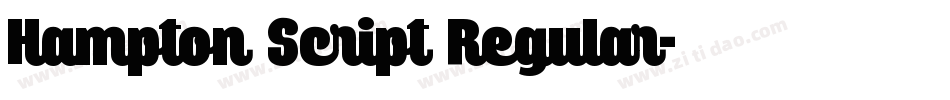 Hampton Script Regular字体转换